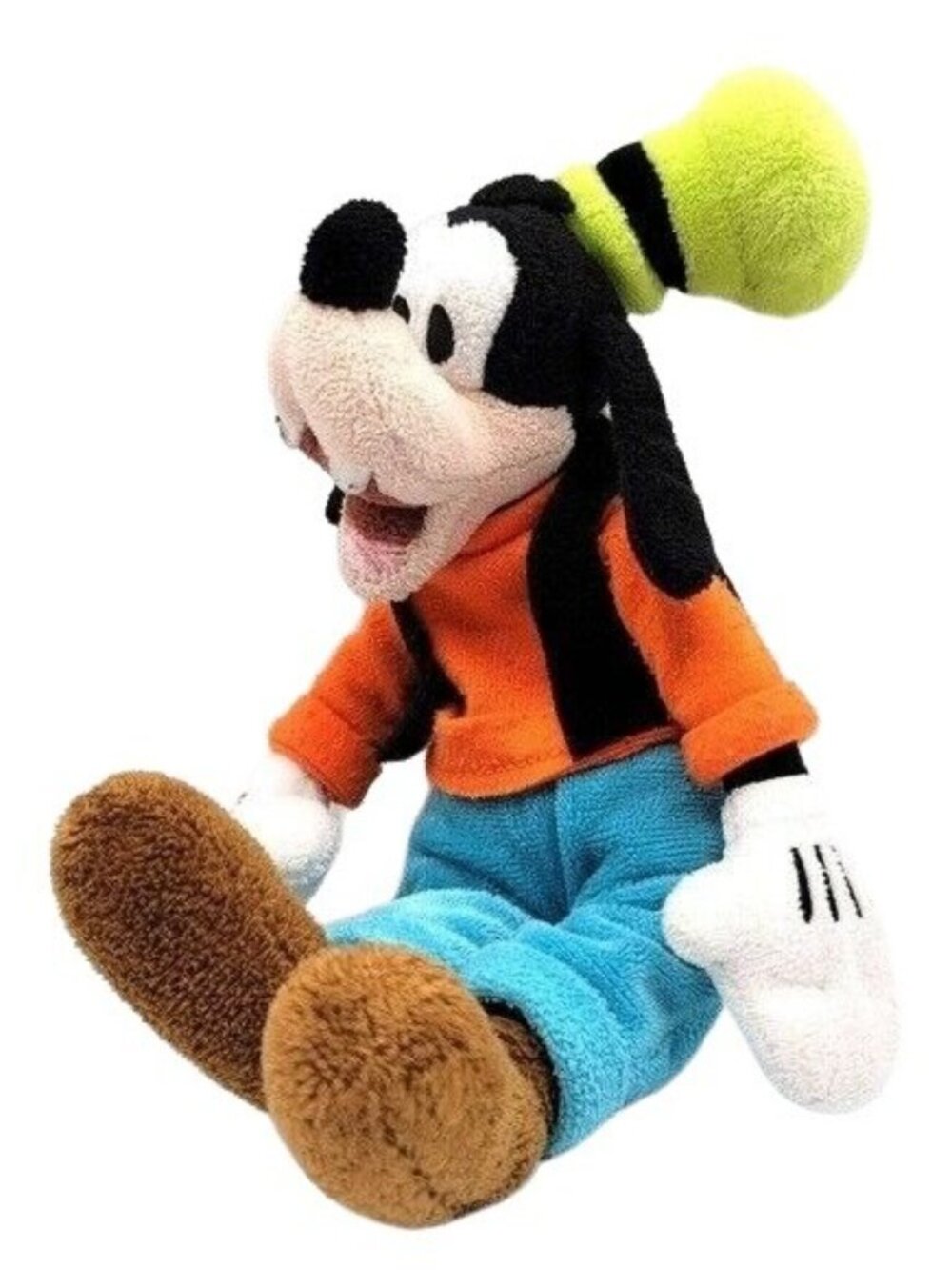 Disney Store Goofy Soft Doll Plush Black 9" Classic Floppy Hat Orange Shirt READ